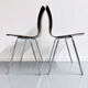 Set of 6 wooden and chrome chairs, Pagholz design from the 80s, vintage Pagwood.
