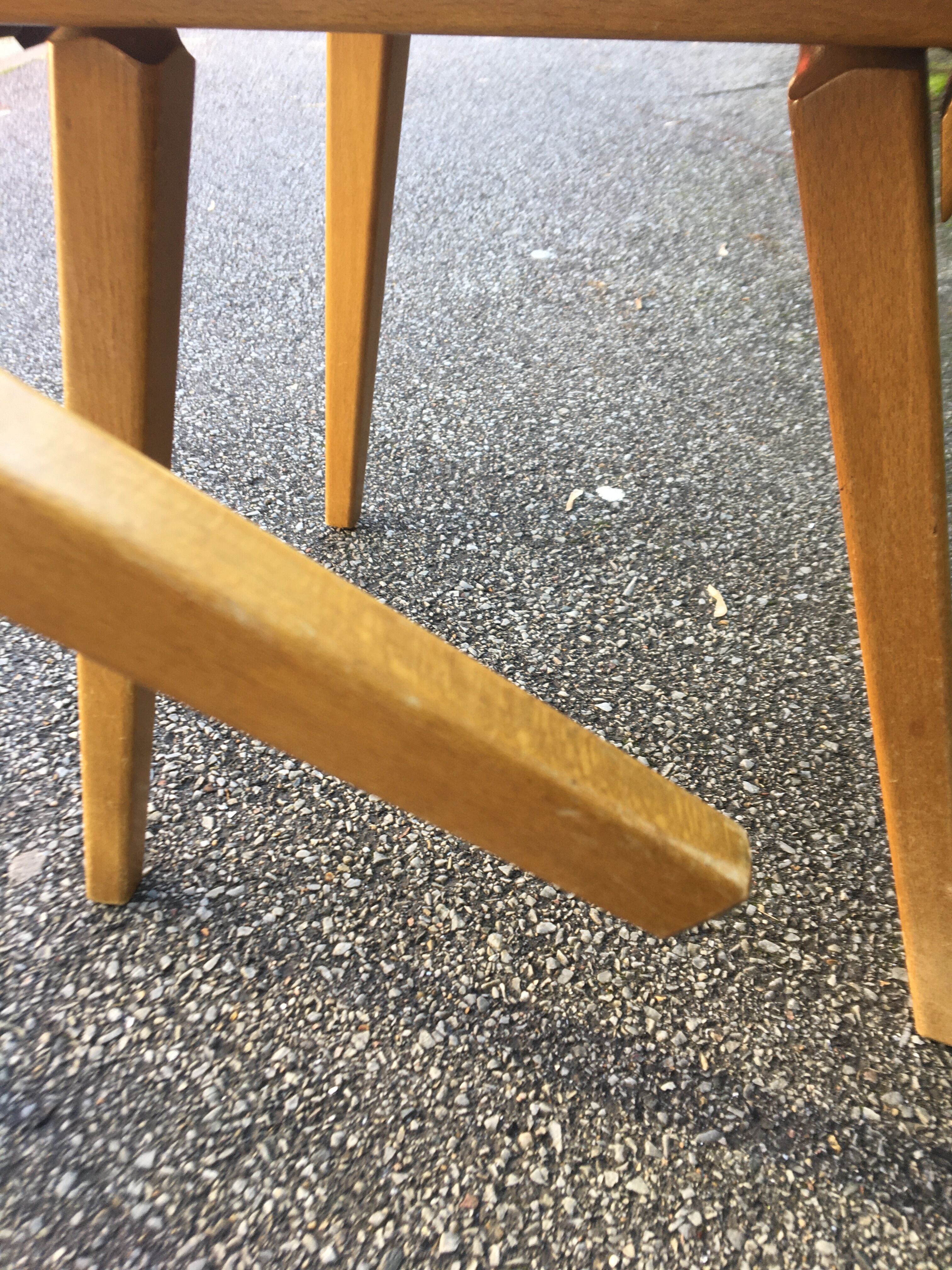 Pair of 70's light wood mountain chairs