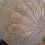 Flower-shaped press glass and glass ceiling light