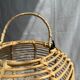 Large lantern-shaped rattan pendant lamp H50 D24