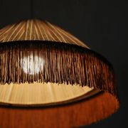 Suspension bella — rayures terra, franges bohème