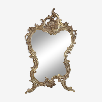 Old beveled mirror and bronze Louis XV style 52x32 cm SB
