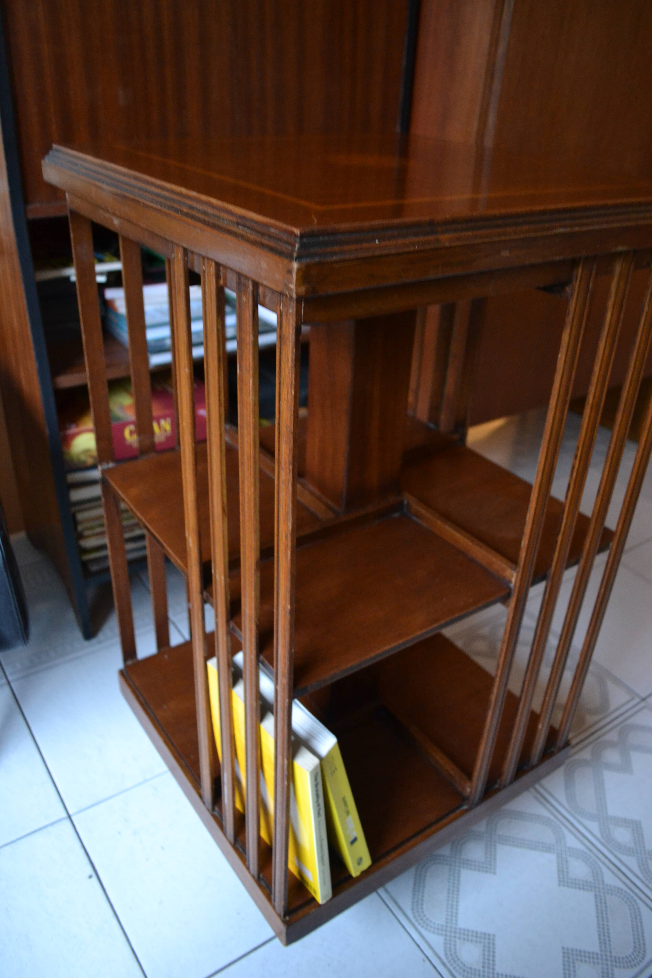 Vintage English revolving library