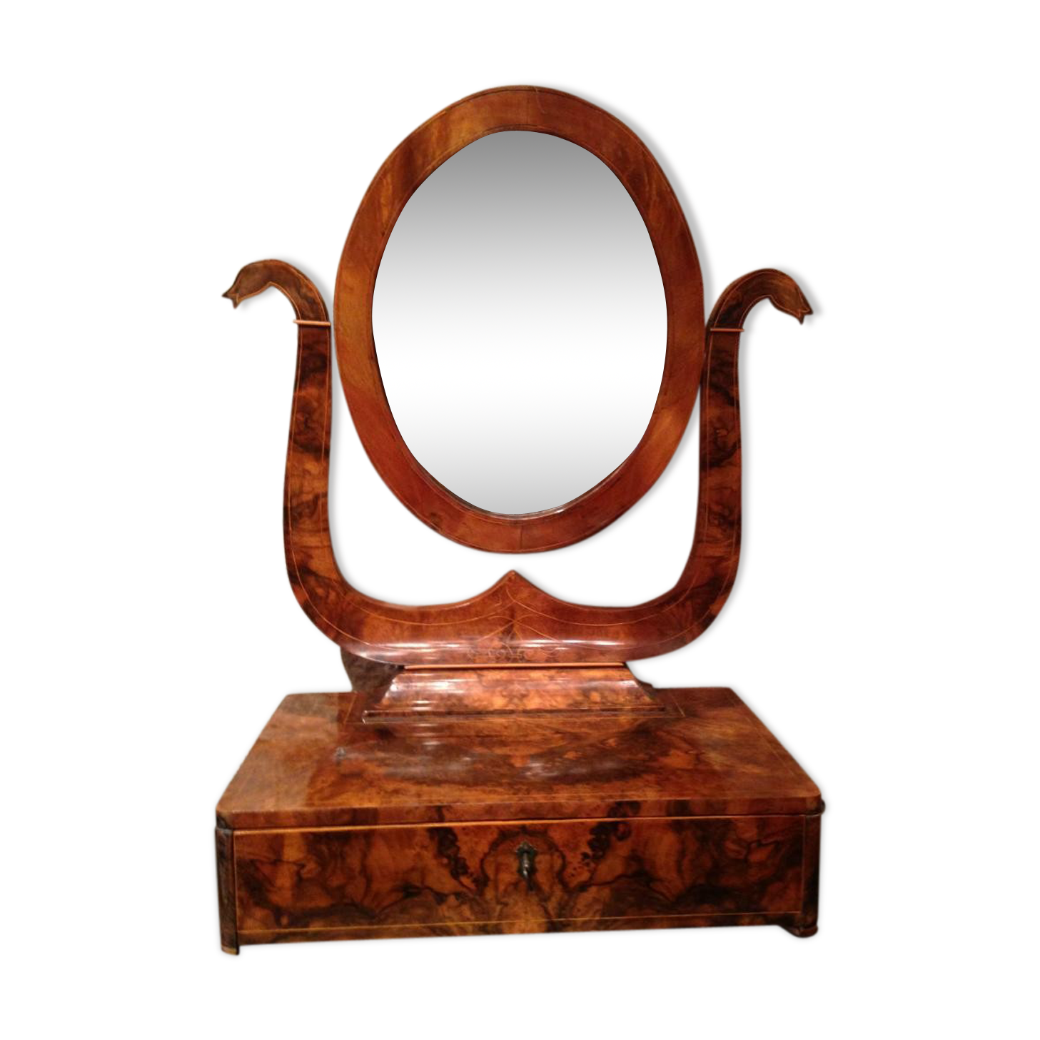 Psyche of 19th Charles X Walnut table