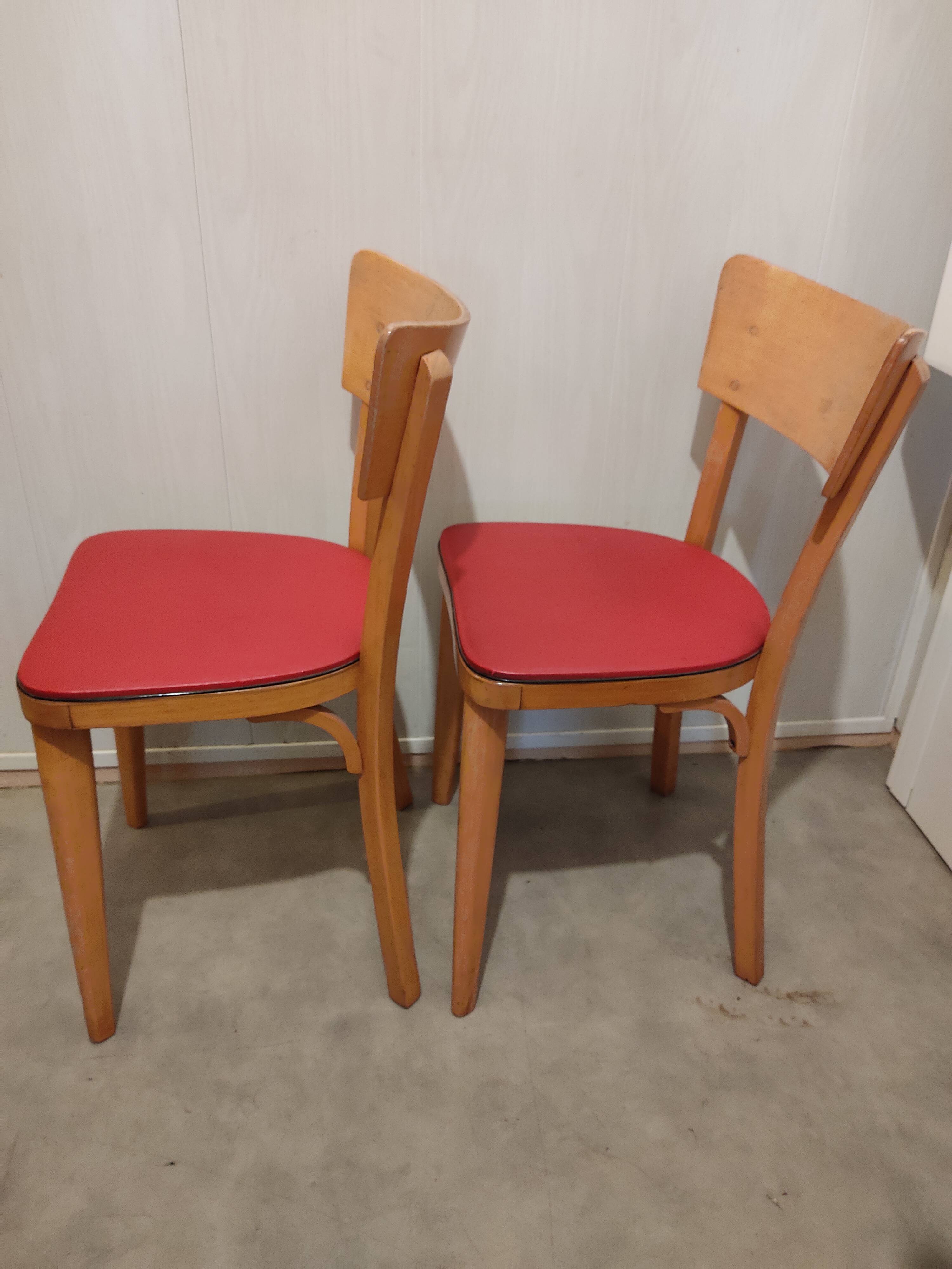 5 vintage bistro chairs