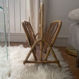 Rattan magazine holder