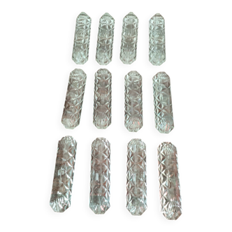 Antique Double Glass Knife Holders (Set of 12)