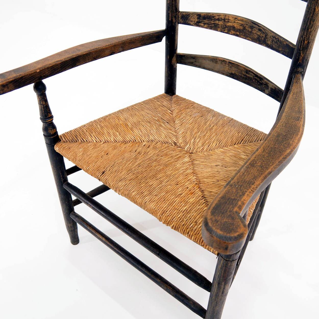 Chaise d'appoint antique « Ladder Back », Pays-Bas vers 1900