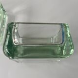 Solid square ashtray made of thick glass