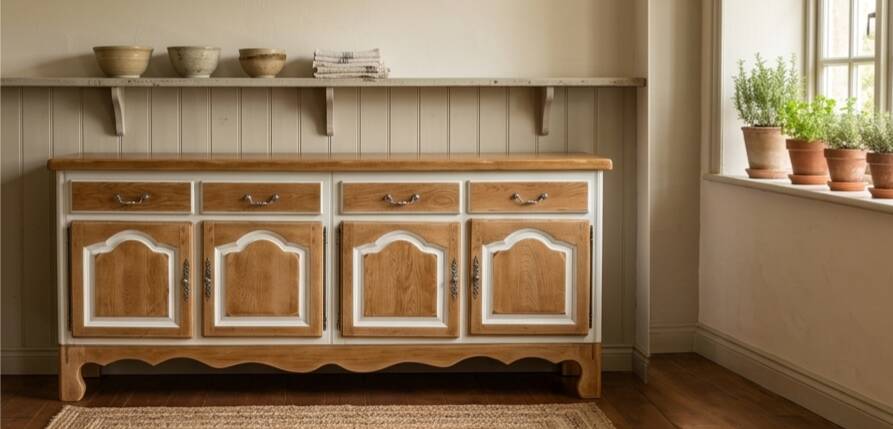 Buffet style country chic