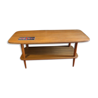 Scandinavian coffee table compass foot