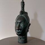 Ife head with bronze headdress (Nigeria)