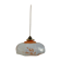 Hanging blown glass opaline glass of 1920s orange milk