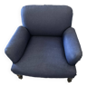 Blue and tweef armchair