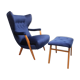 1950s highjack chair with stool, completely restored