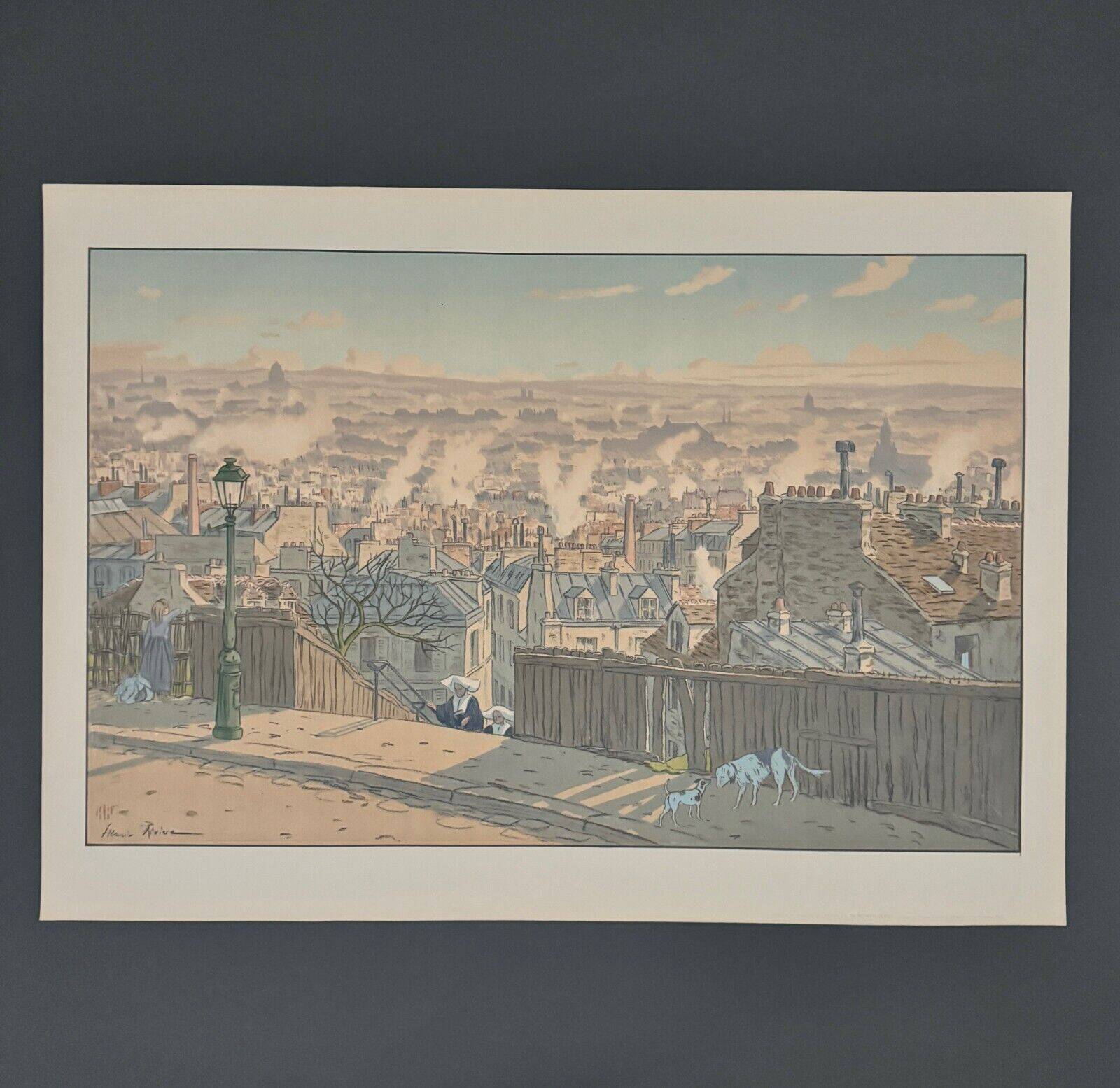 Lithograph by Henri Rivière, Parisian Landscapes, Paris seen from Montmartre