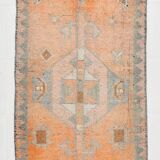 3x11 Orange Persian Runner, Rug For Hallway, Antique Runner Rug, 95x338Cm