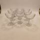 9 Clichy crystal champagne glasses, 19th century