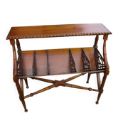 Vintage mahogany magazine/hotel book rack
