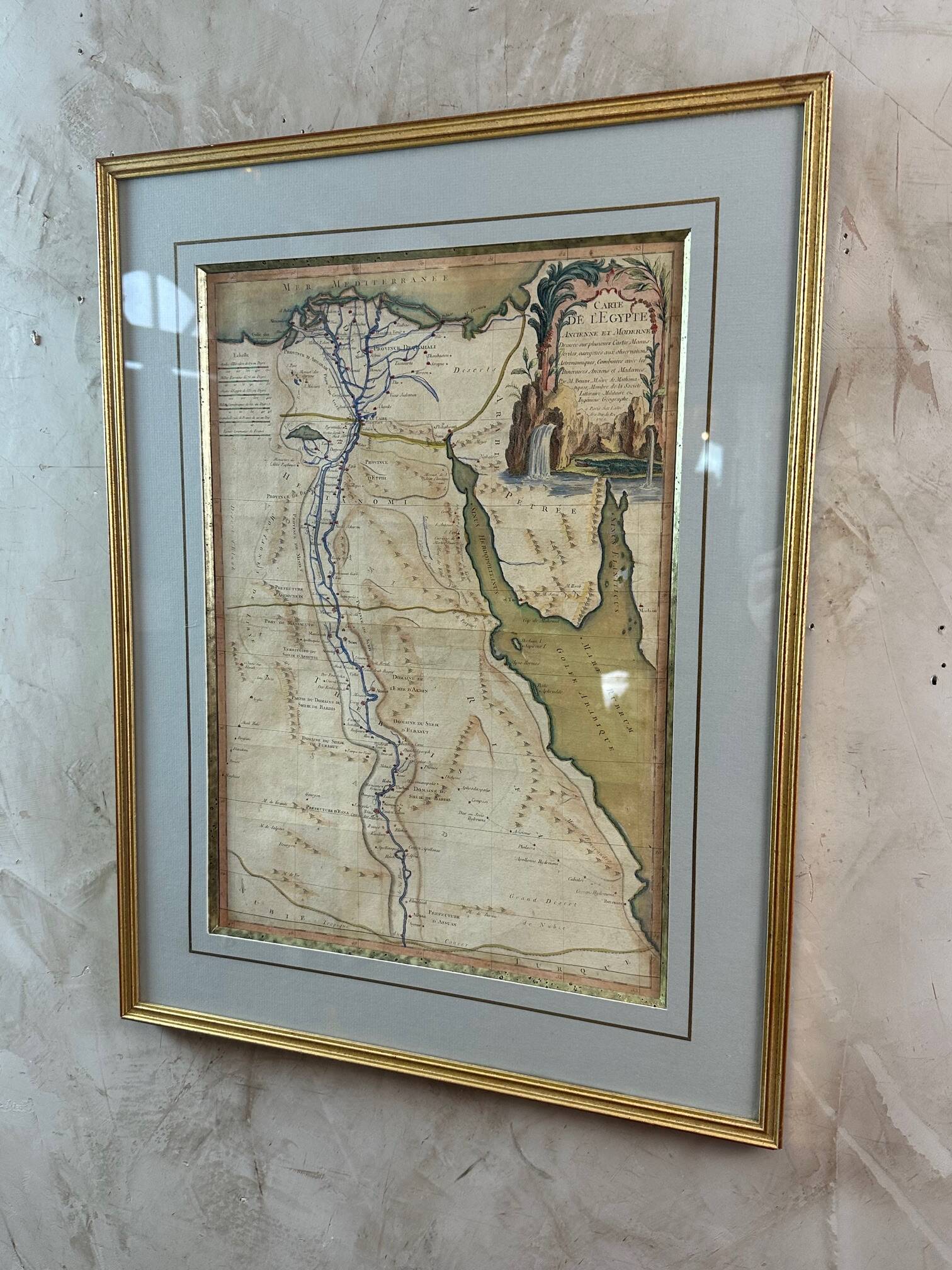 Map of Egypt 1762 under frame