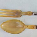 Silverplated carving and salad set