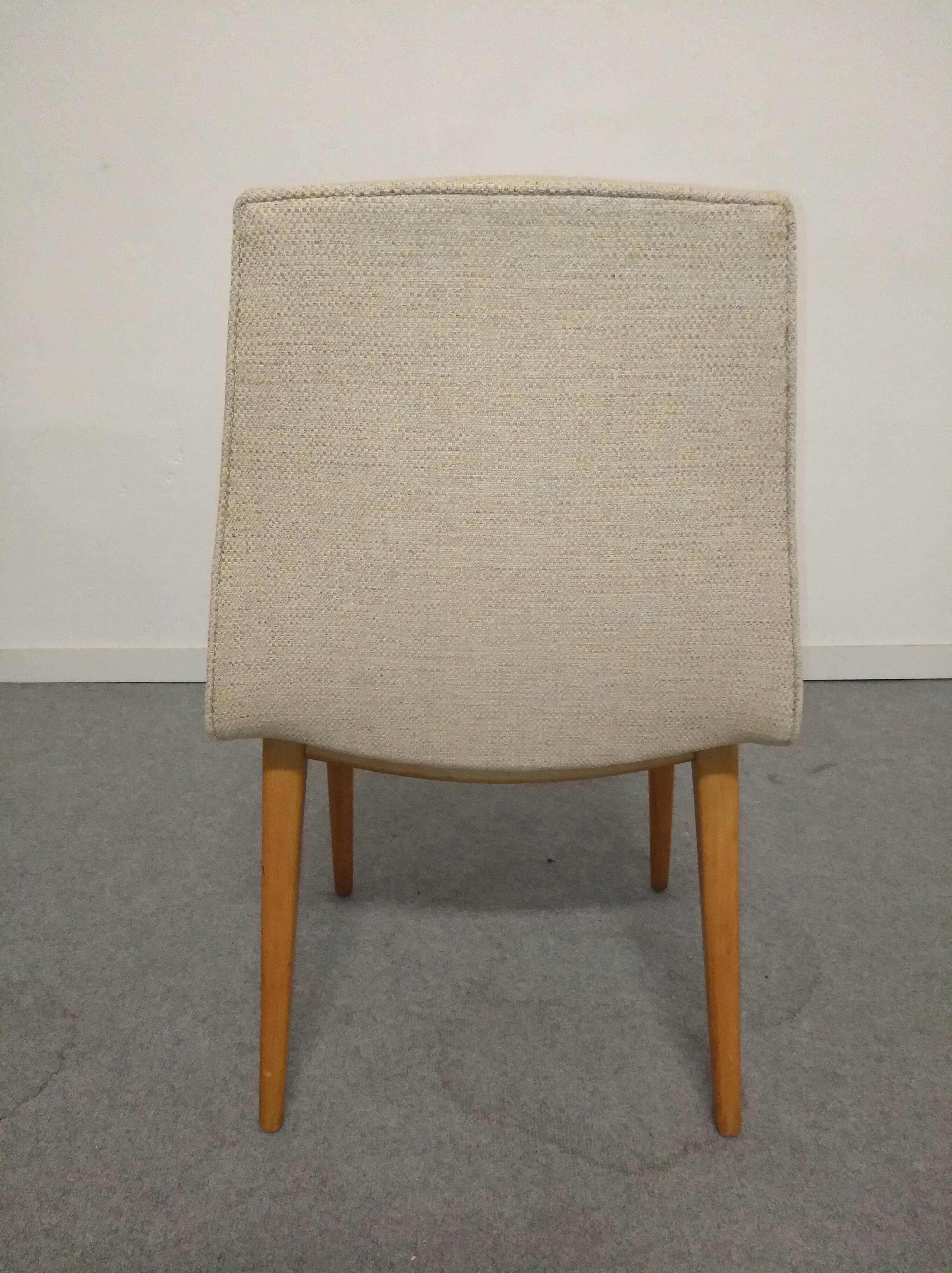 Pair of cocktail chairs in beech, Eastern Europe circa 1960.