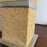Vintage cork and chrome foot lamp