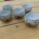 Lot de cinq tasses à thé japonais vintage
