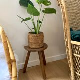 Wooden tripod stool
