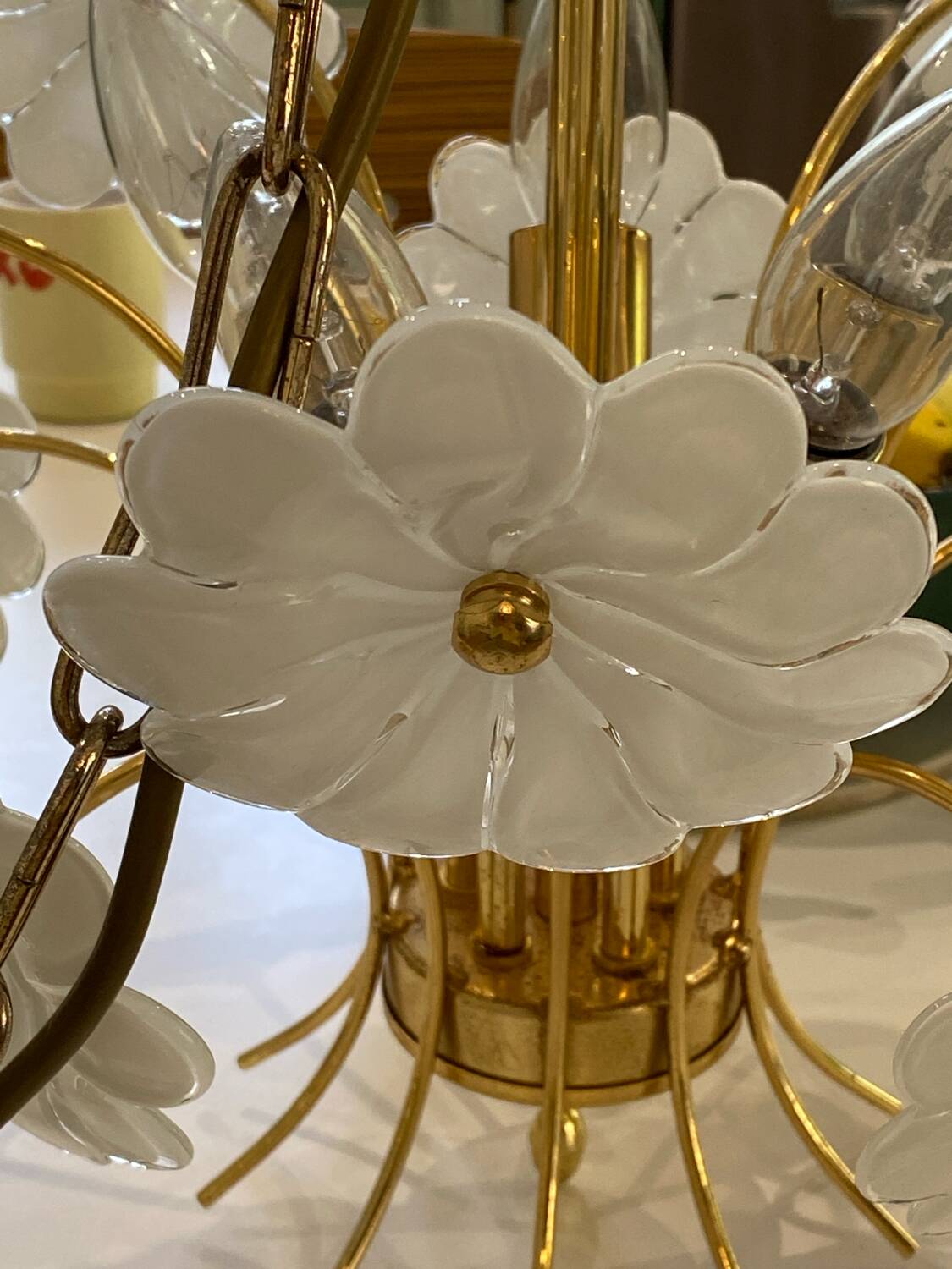Murano glass flower chandelier, 1970s