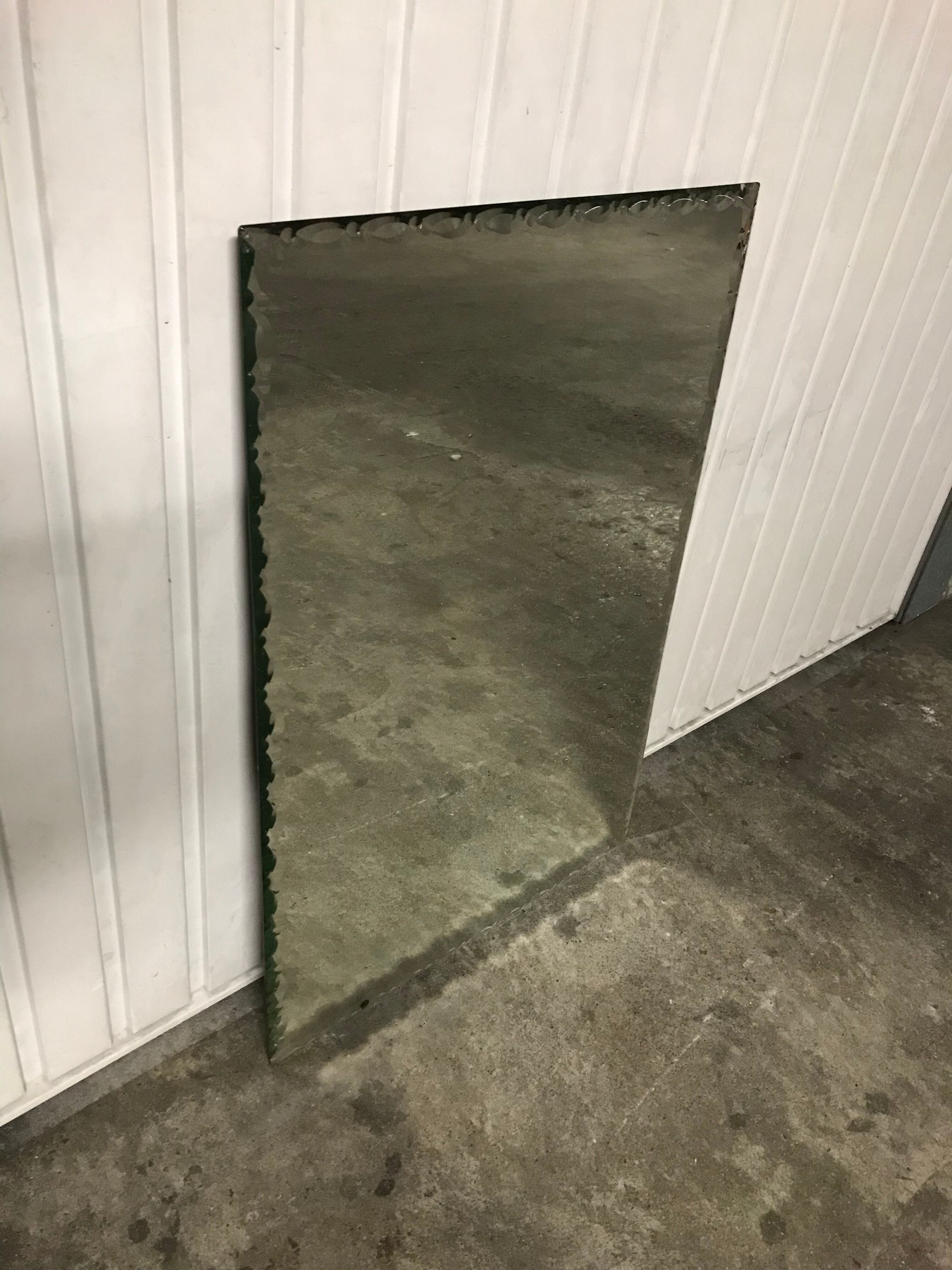 Mirror time art deco beveled 50x80cm