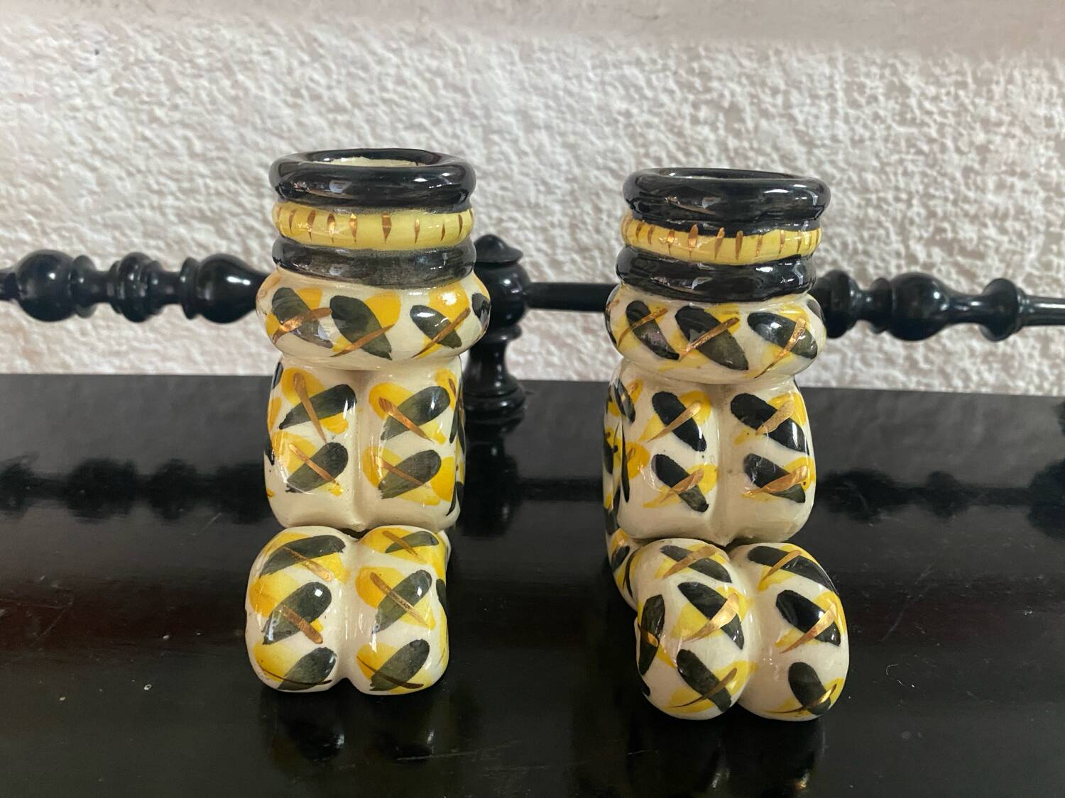 Vintage Handmade Candlestick Duo