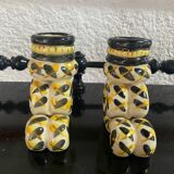 Vintage Handmade Candlestick Duo