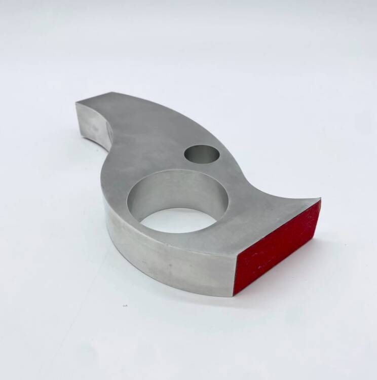 Brushed aluminum "Space Age" candlestick/vase, 1970s