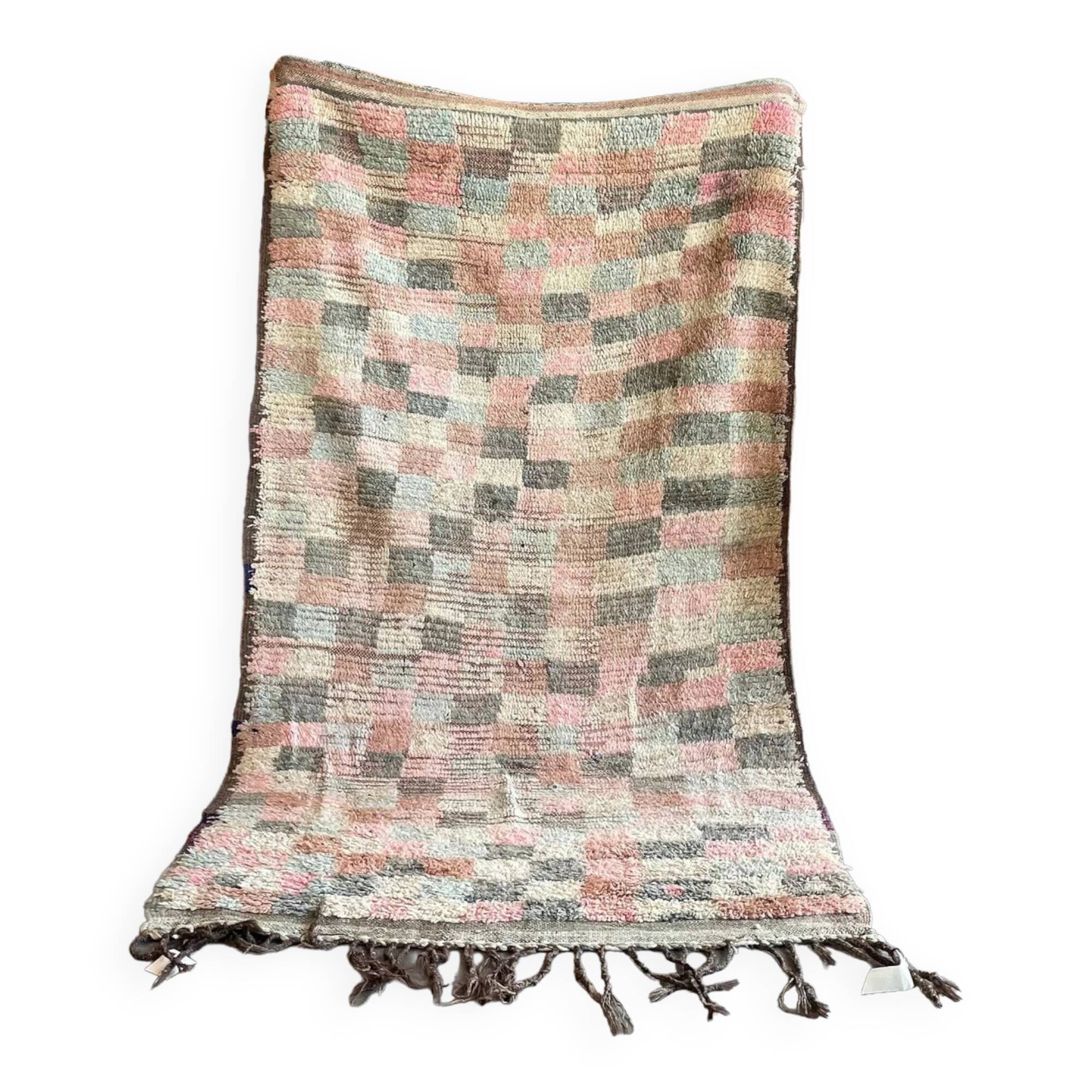 Modern berber rug boujad wool