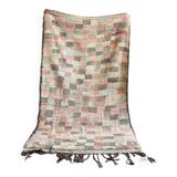 Modern berber rug boujad wool