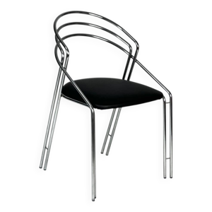 chaise chromée vintage - 1980