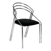 Chaise chromée vintage postmoderne Italie années 1980