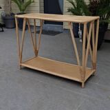 Vintage rattan lacquered console
