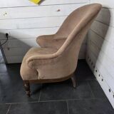 Fauteuil crapaud en acajou style Louis Philippe