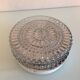 Round ceiling lamp in structured glass vintage 60s-70s
