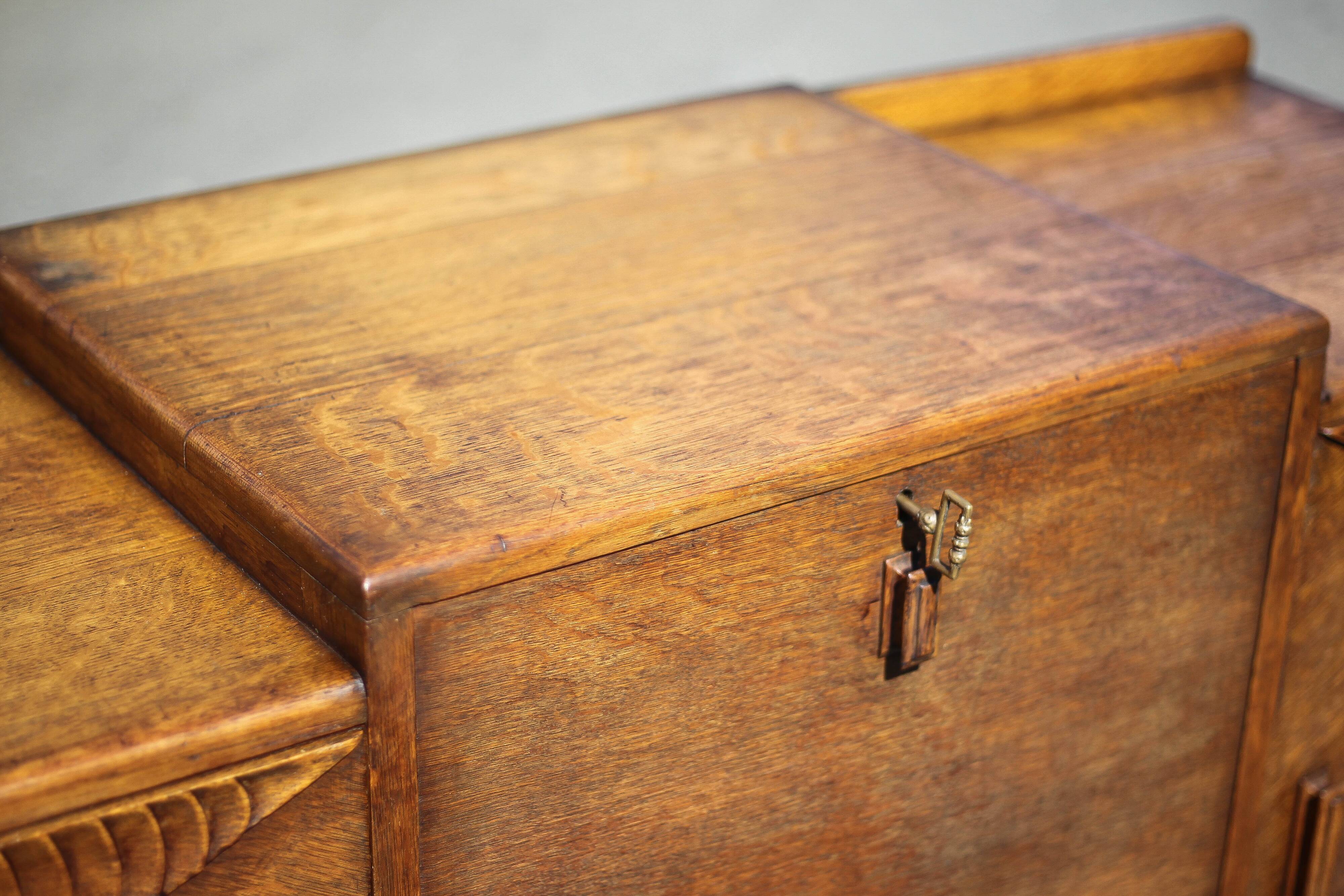 Art Deco sideboard, art deco wooden sideboard, wooden furniture, storage furniture