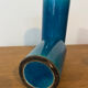Paire de vases céramique turquoise style Lachenal