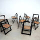 Set of eight folding dining chairs designed by Aldo Jacober for Alberto Bazzani