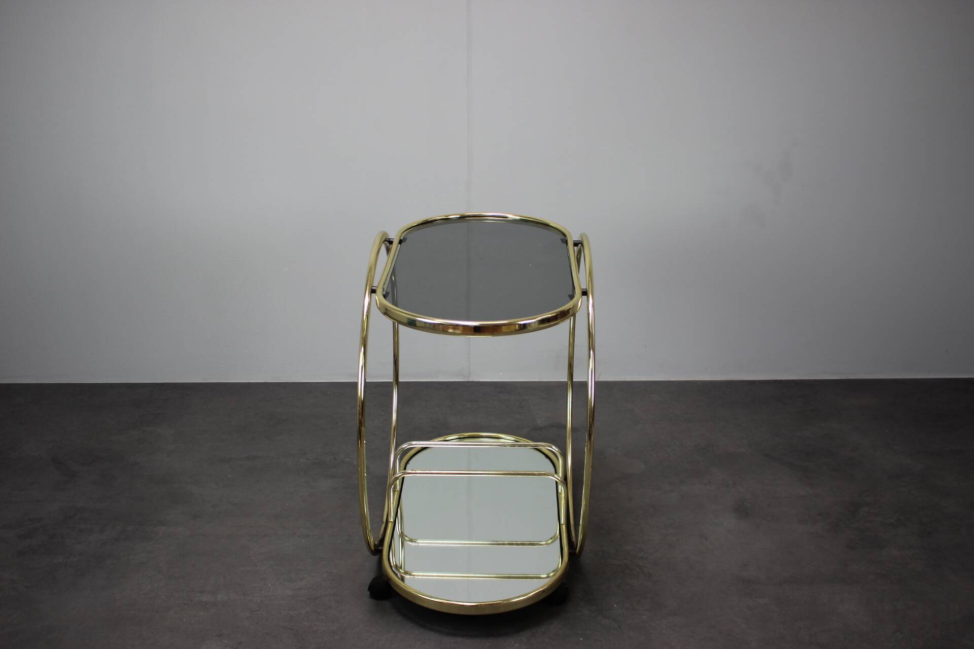 Mid-Century Coctail Serving Bar Table made of Brass, 1970s, Germany