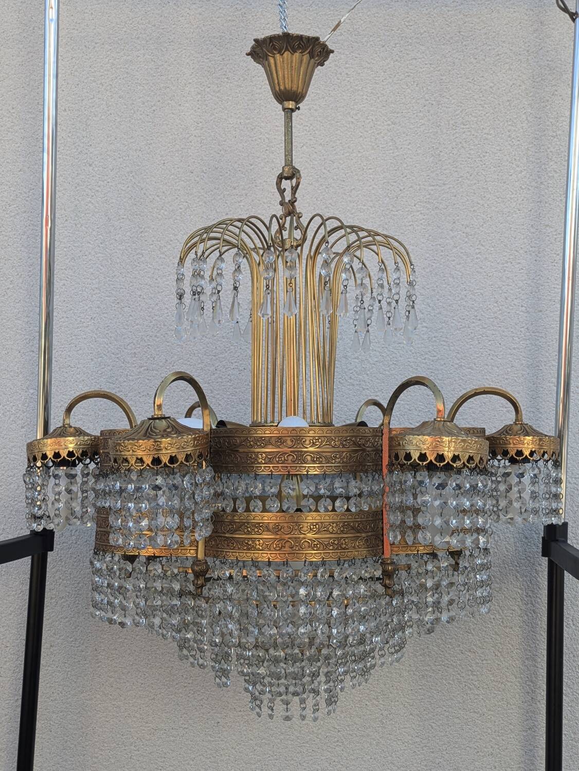 Lustre vintage mid century, Hollywood Regency