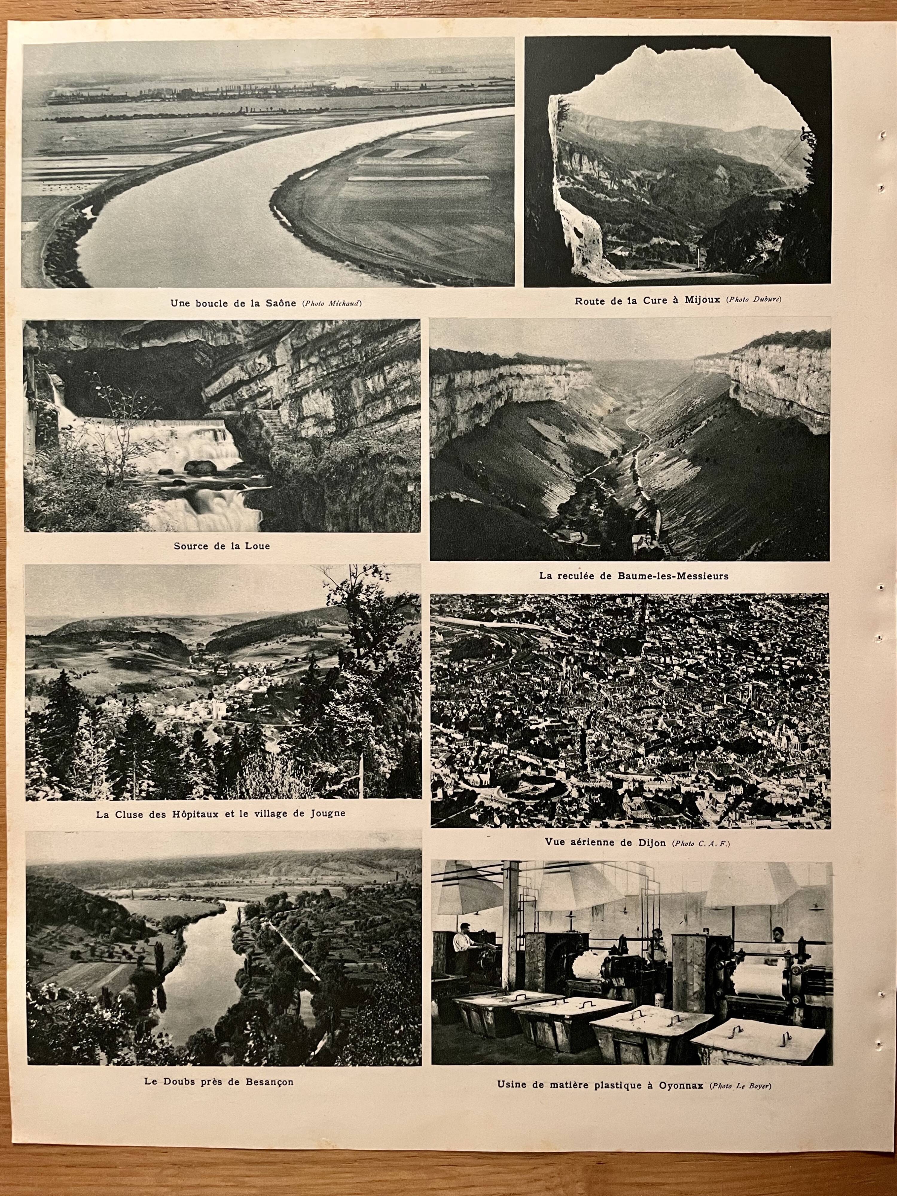 Old map of the Jura from 1951