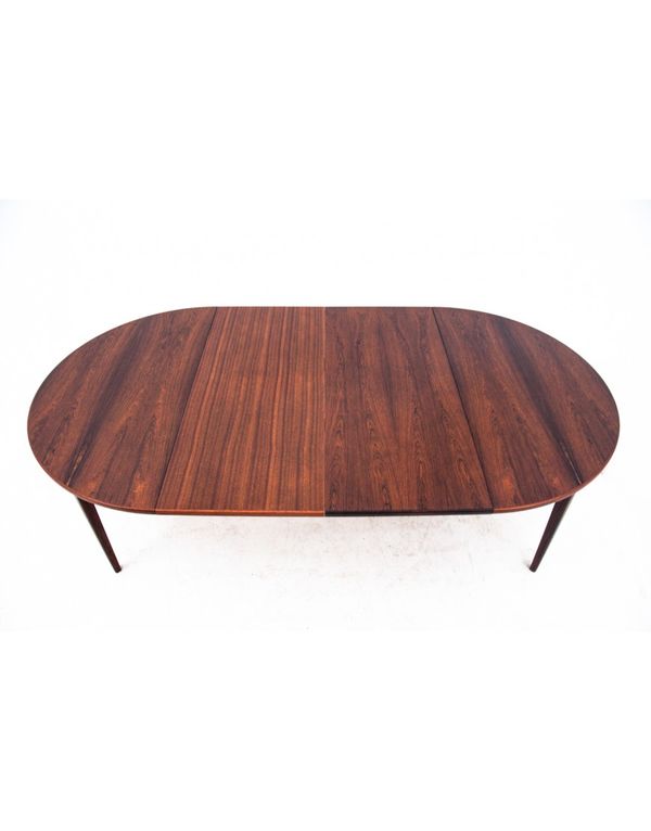 Table à manger en palissandre, Danemark, années 1960. Après restauration.