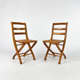 Set of 2 French Folding Chairs by Grange, 1960s