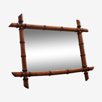 Mirror wood imitation bamboo 20s, 70x52 cm